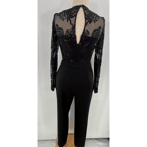Euc Michael Kors Black Sequin Pantsuit Size 2 - Picture 6 of 7